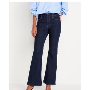 Old Navy High Rise Wow Flare Jeans Dark Wash 12 NWT
